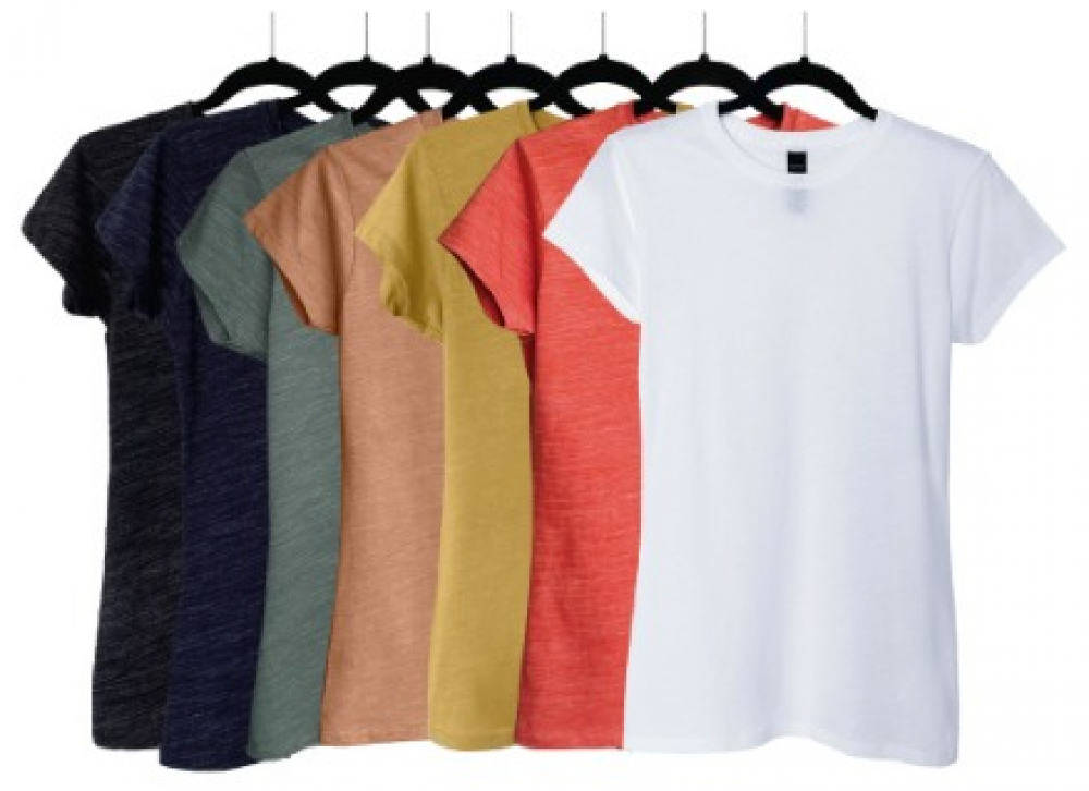 PLAYERA SLUB CUELLO REDONDO DAMA BLANCO 94/6 ALGODÓN/POLIESTER 2XL imagen